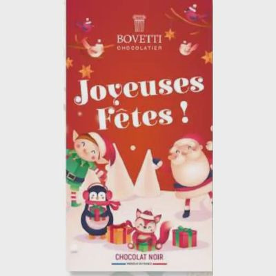 100g Bovetti "Dark Chocolate Christmas Bar"