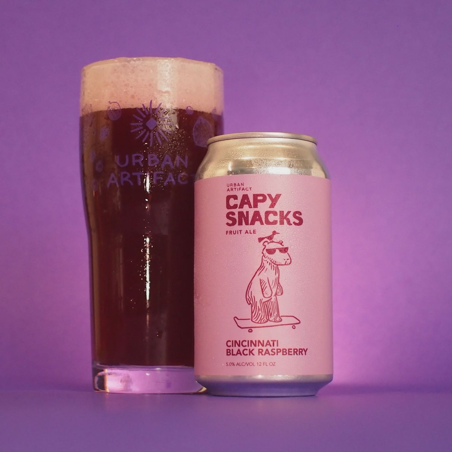 12oz-C Urban Artifact "Capy Snacks - Cincinnati Black Raspberry" Fruited Ale