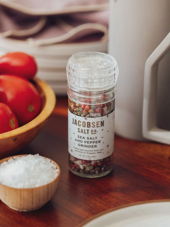 2.4oz Jacobsen Salt Co. "Sea Salt &amp; Pepper Holiday Grinder"