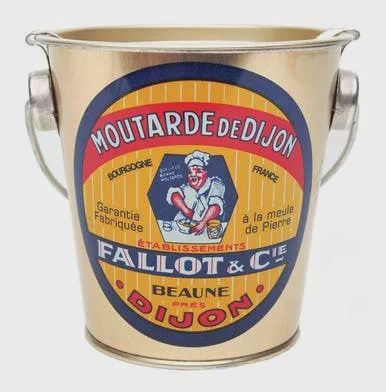 16oz Edmond Fallot Dijon Mustard "Decorated Metal Pail"