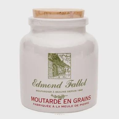 9oz Edmond Fallot "Old Fashioned Grain Mustard" Stone Jar