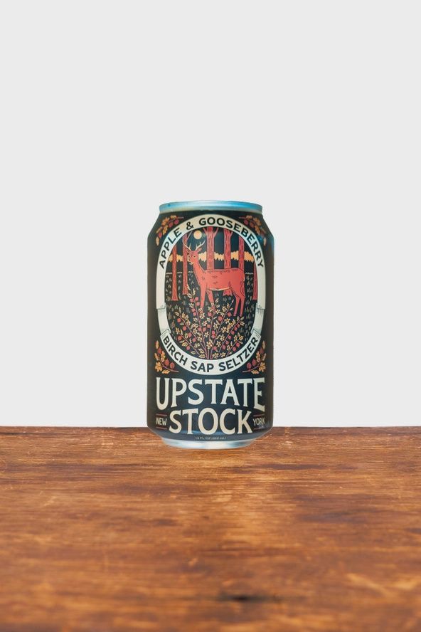 12oz-C Upstate Stock Seltzers "Apple &amp; Gooseberry Birch Sap" Seltzer