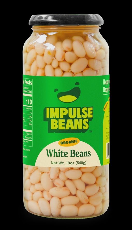 19oz Impulse Beans "Jarred Organic White Beans"