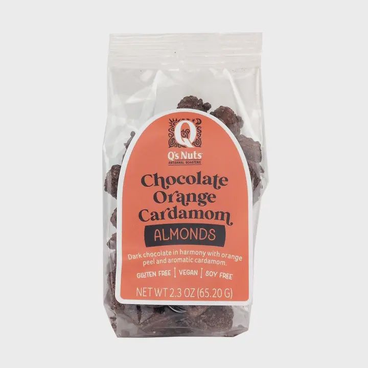 2.3oz Q's Nuts "Chocolate Orange Cardamom Almonds"