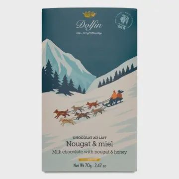 2.5oz Dolfin Milk Chocolate Nougat &amp; Honey Holiday Bar