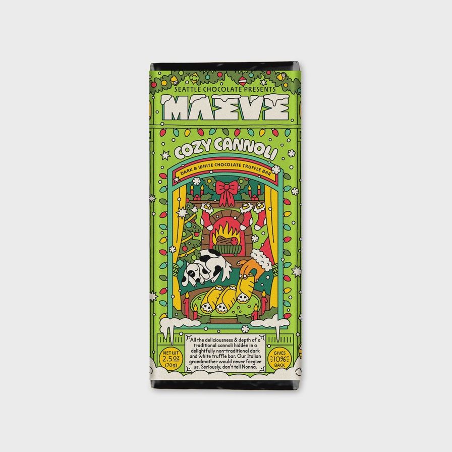 2.5oz Seattle Chocolate presents MAEVE "Cozy Cannoli" Truffle Bar
