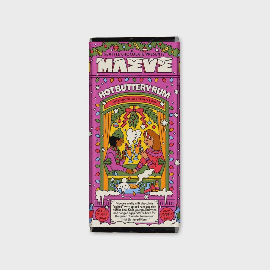 2.5oz Seattle Chocolate presents MAEVE "Hot Buttery Rum Truffle Bar"