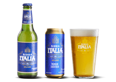 11.2oz-B  Birra Italia "Premium Lager Beer"