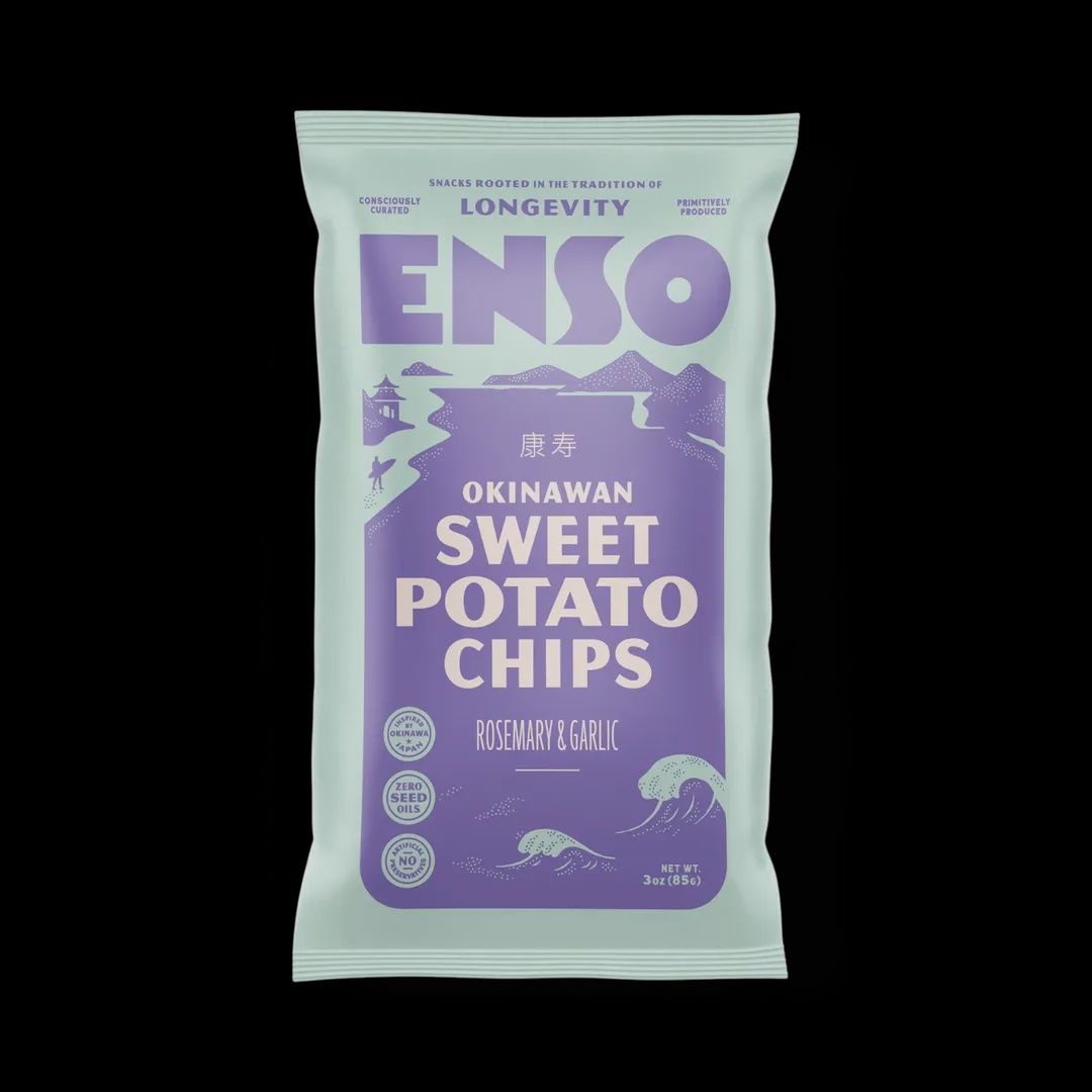 3oz Enso "Rosemary &amp; Garlic" Okinawan Sweet Potato Chips