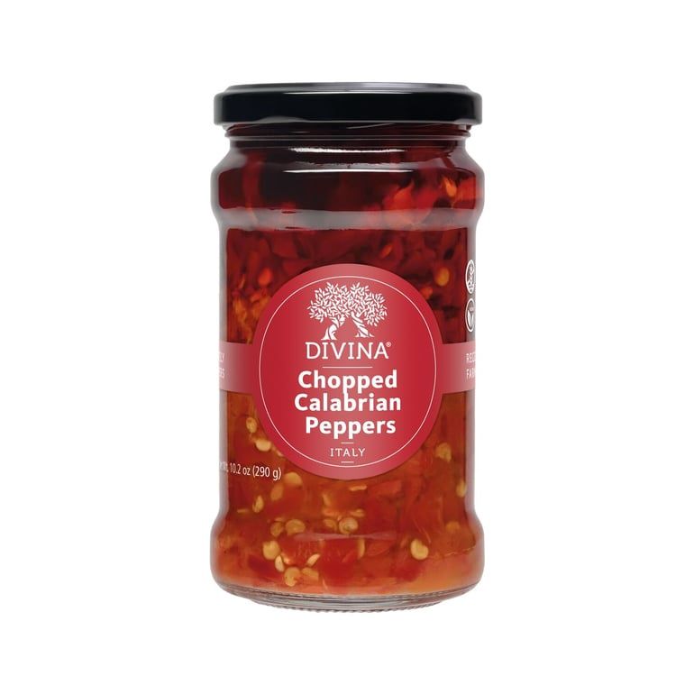 10oz Calabrian Chopped Peppers Divina