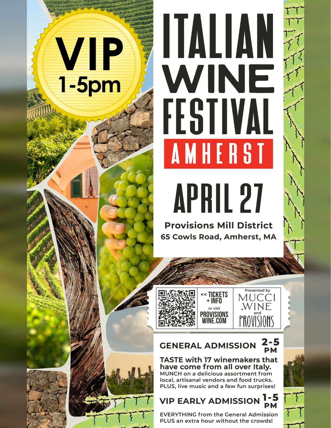 VIP Italian Wine Festival Ticket - April 25th
