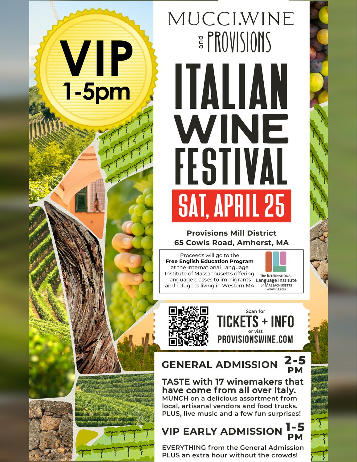 VIP Italian Wine Festival Ticket - April 25th