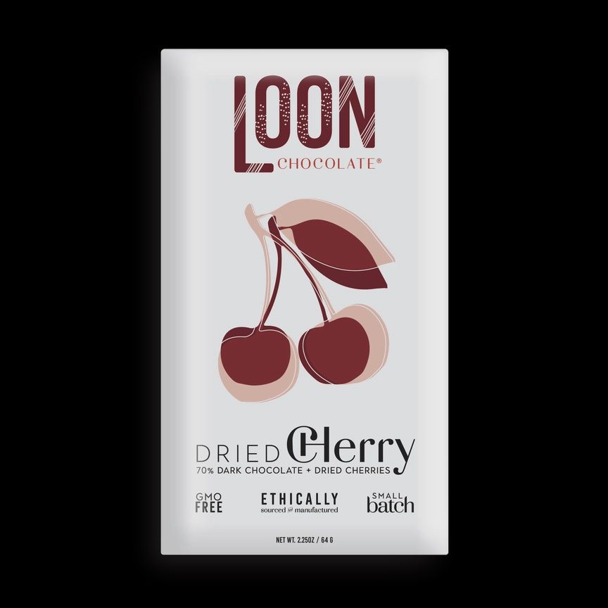 2.5oz Loon "Dark Chocolate with Dried Cherry"