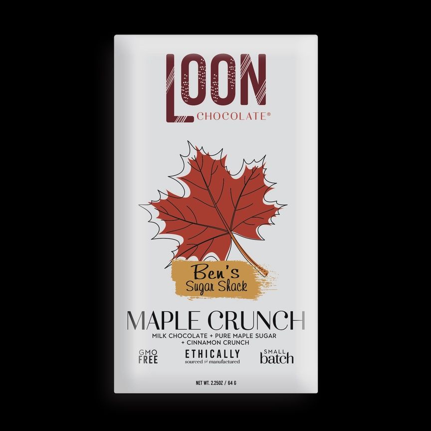 2.5oz Loon "Maple Crunch 40% Milk" Chocolate