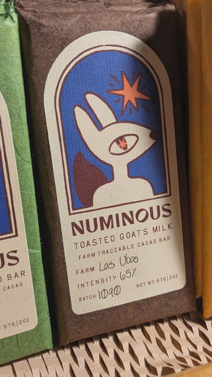 2oz Numinous "Toasted Goat's Milk" 65% Cacao Bar