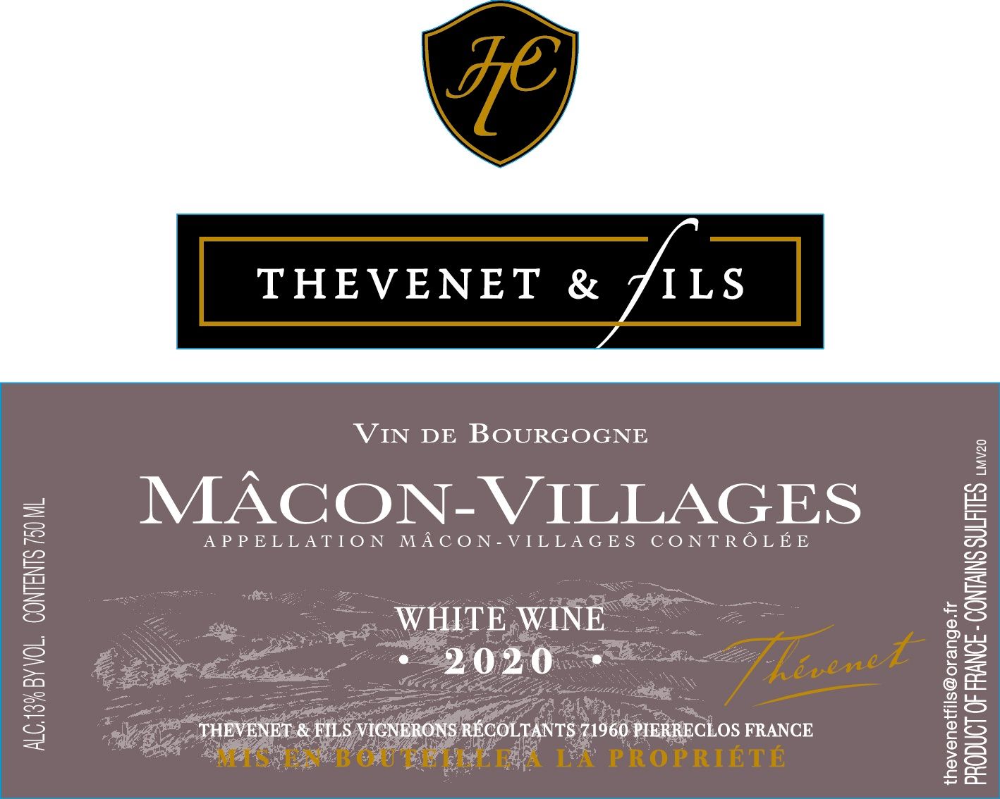 Thevenet Macon Villages Chardonnay 750mL