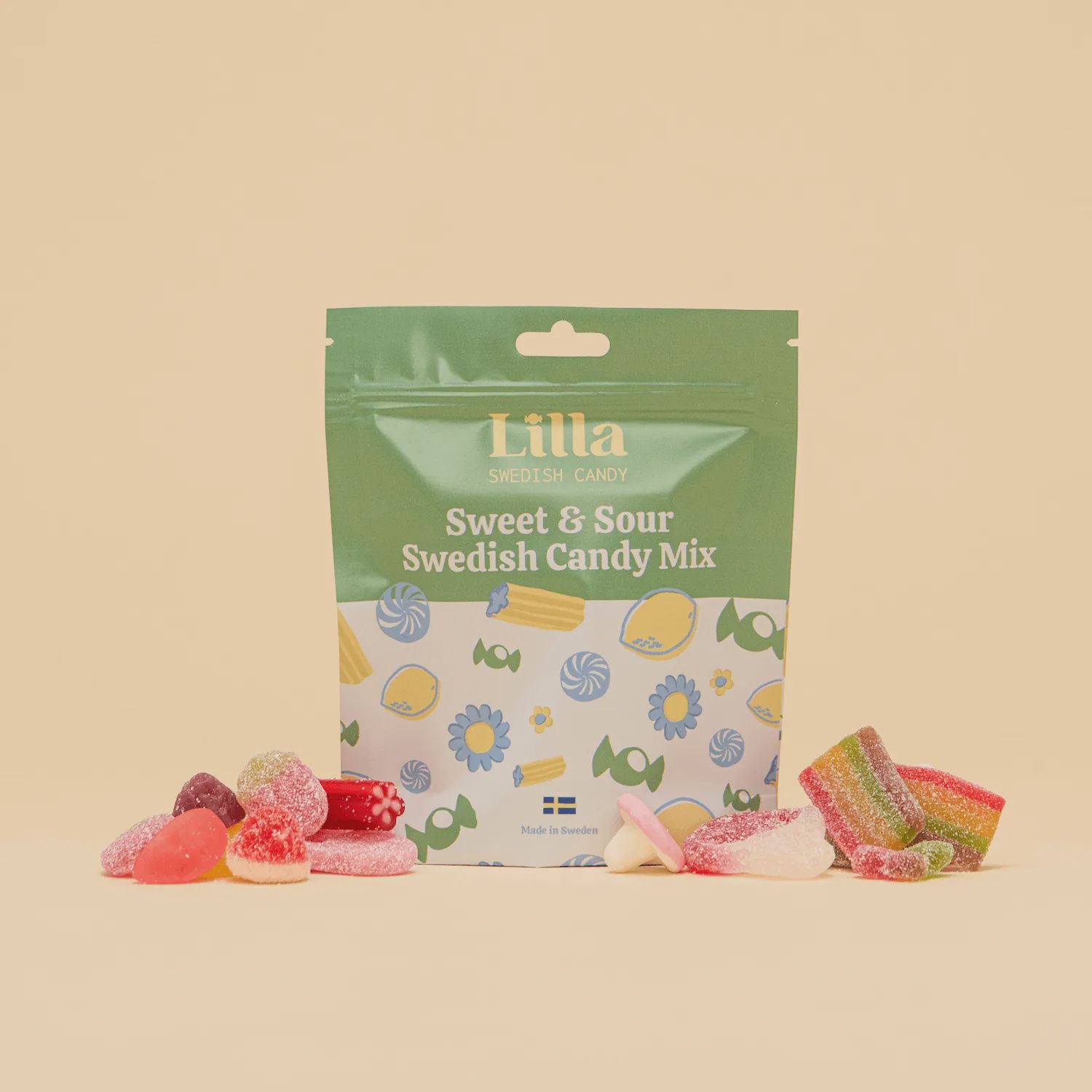 4oz Lilla Swedish Candy "Sweet &amp; Sour Swedish Candy Mix"