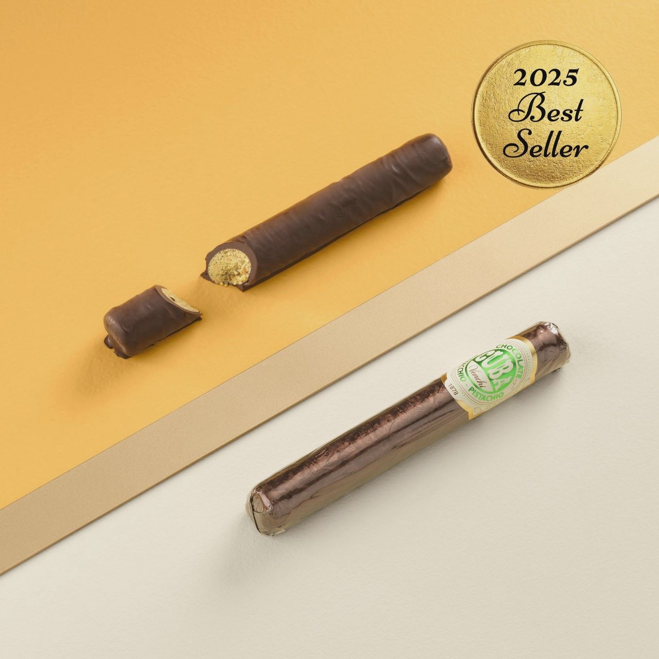 4oz Pistachio Dark Chocolate Cigar Venchi