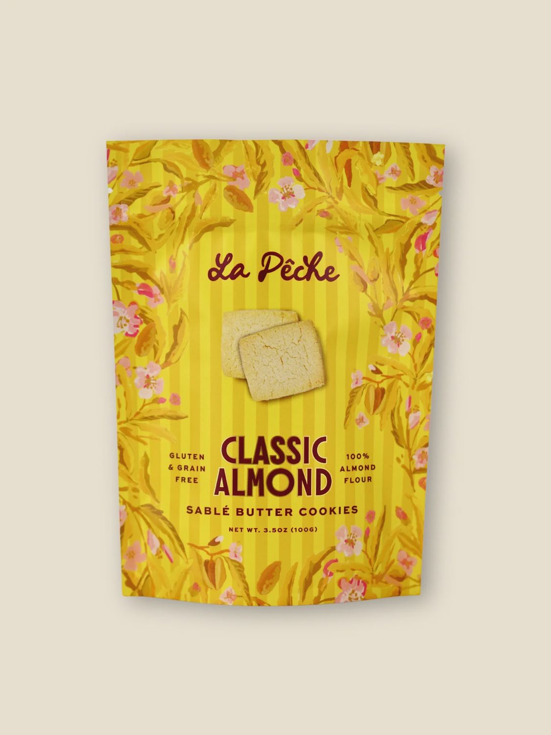 3.5oz La Pêche "Classic Almond" Sablé Butter Cookie