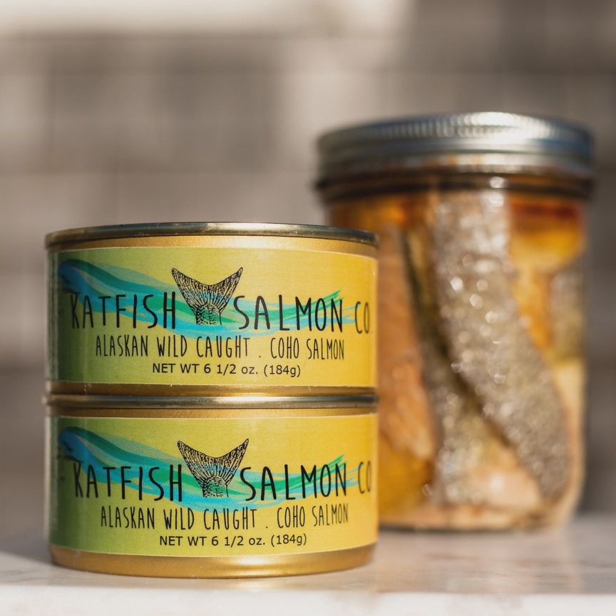 6.5 oz Katfish Salmon Co "Wild Caught Alaskan Coho Salmon"