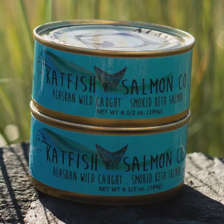 6.5 oz Katfish Salmon Co "Wild Caught Alaskan Smoked Keta Salmon"