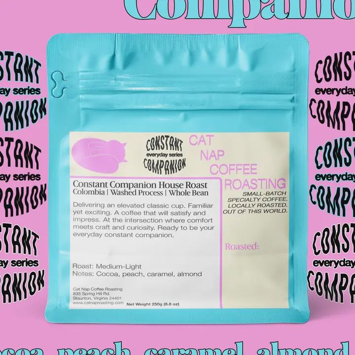 250g Cat Nap Coffee Roasting "Washed Colombia Medium Roast" Constant Companion Everyday Series