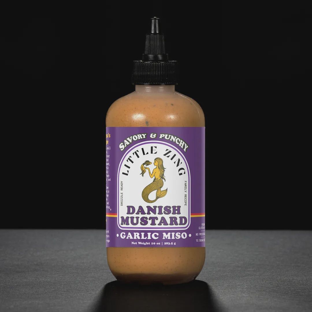 10oz Little Zing "Garlic Miso Danish Mustard" Squeeze Bottle