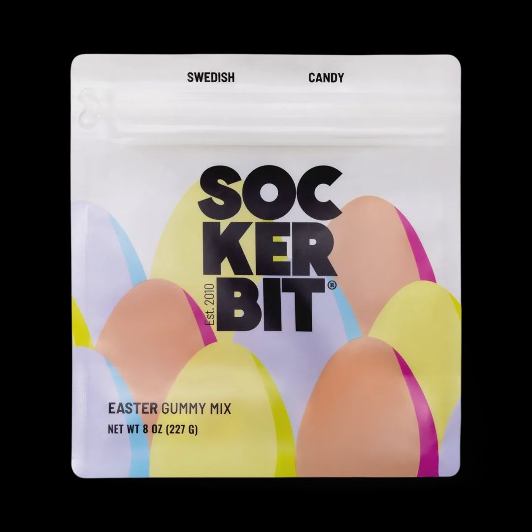 8oz Sockerbit "Easter Gummy Mix" Swedish Candy Pouch (Sweet &amp; Sour)