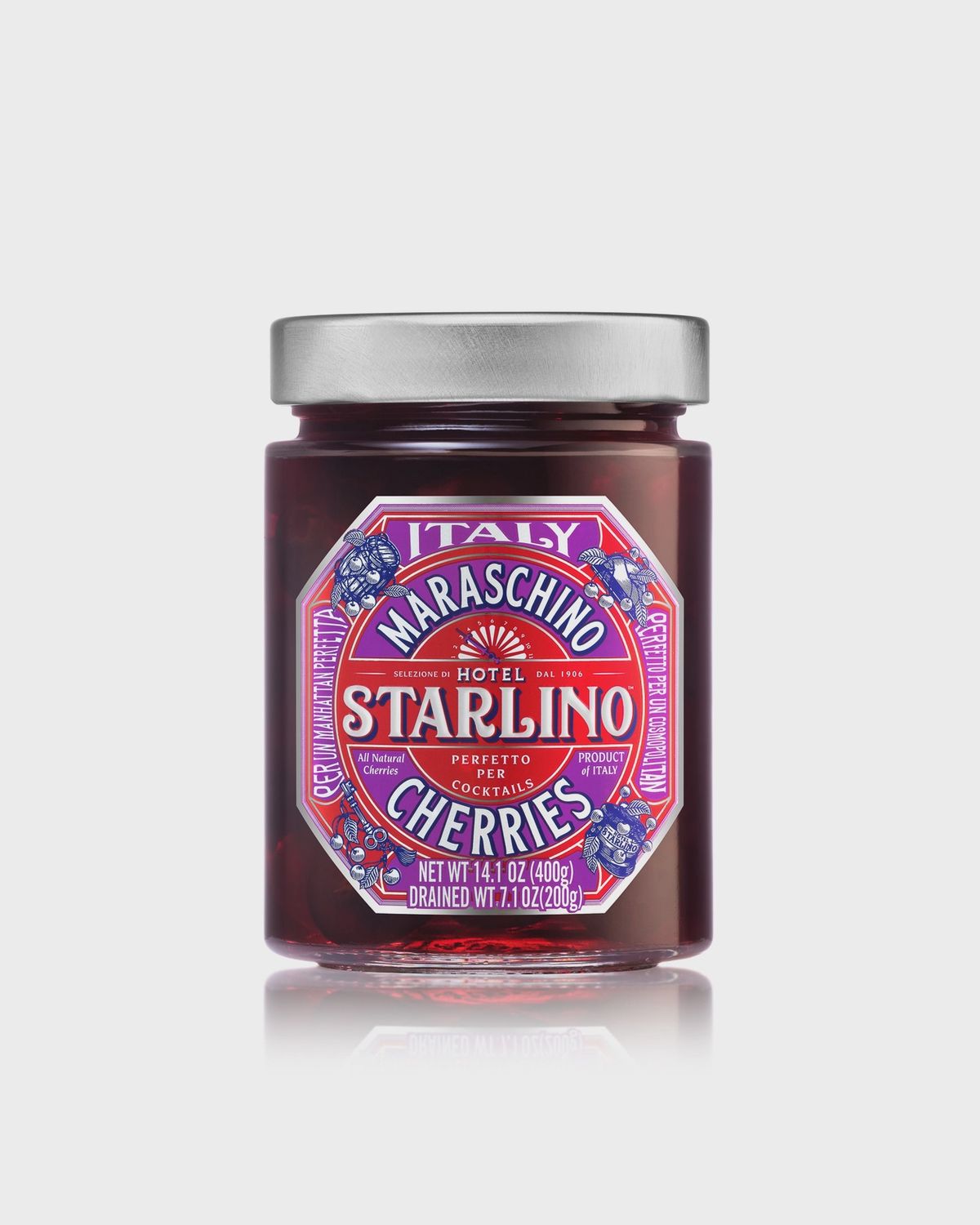400g Hotel Starlino "Maraschino Cherries" Jar