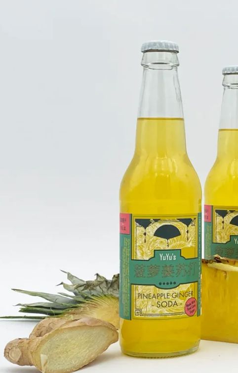 12oz-B YuYu's "Pineapple Ginger" Soda