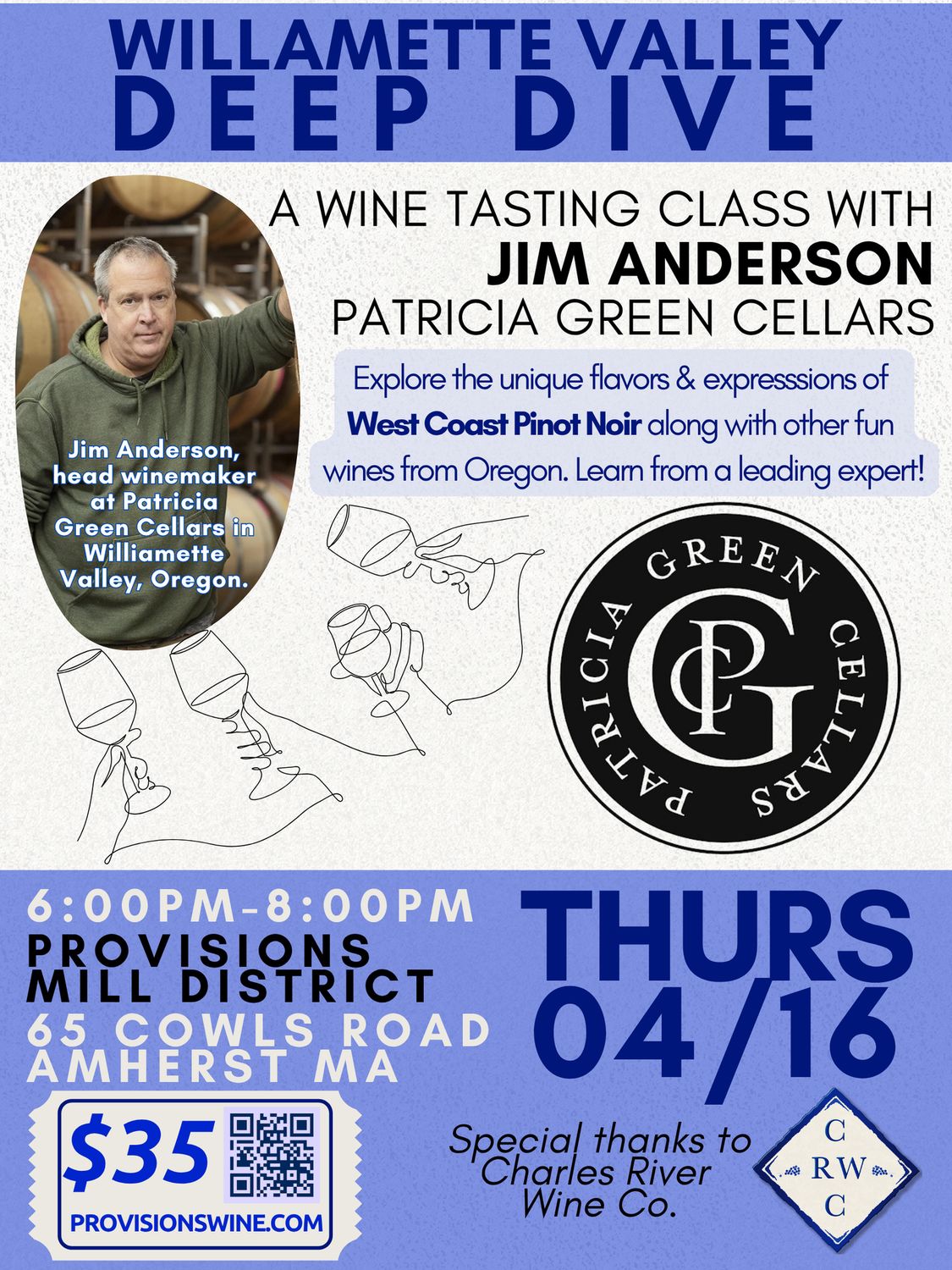 Class Ticket: Willamette Valley Deep Dive with Jim Anderson - Apr 16th