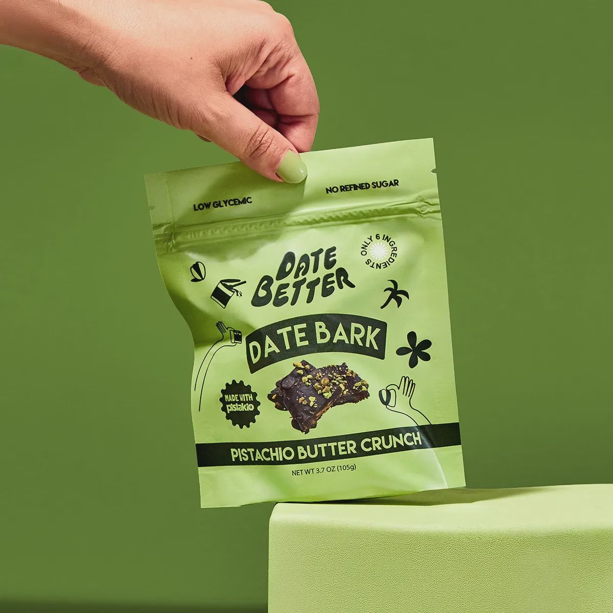 3.7oz Date Better x Pistakio "Pistachio Date Bark"