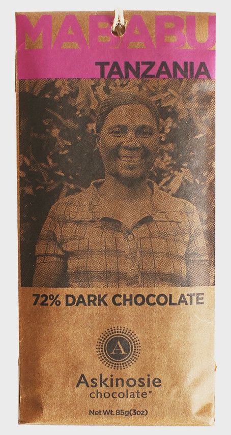 3oz Askinosie "72% Mababu, Tanzania Dark Chocolate Bar"