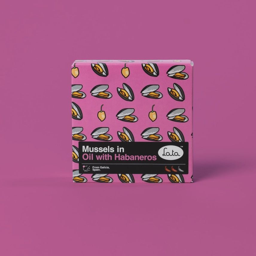 110g Lata "Mussels in Oil w/ Habaneros"