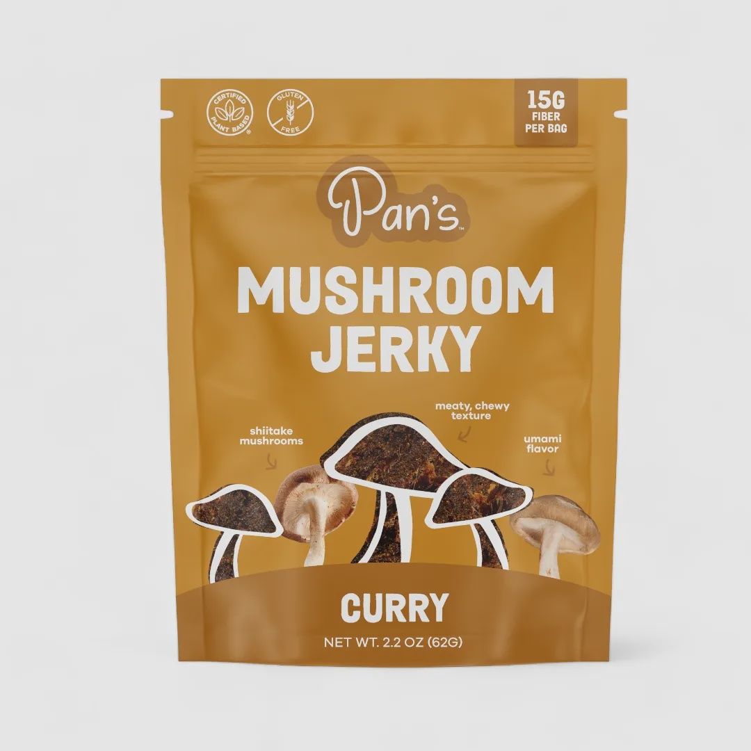 2.2oz Pan's Mushroom Jerky "Curry"