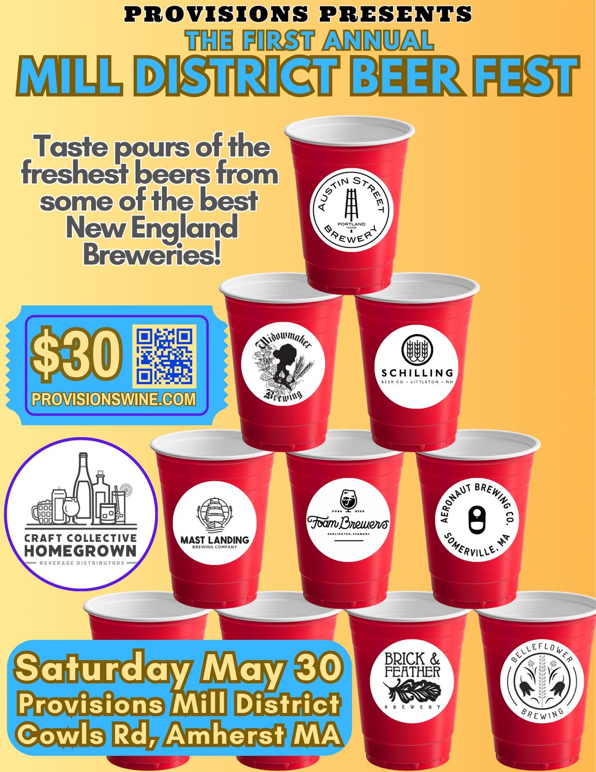 Festival Ticket: Beer Fest at Provisions Mill District - May 30th