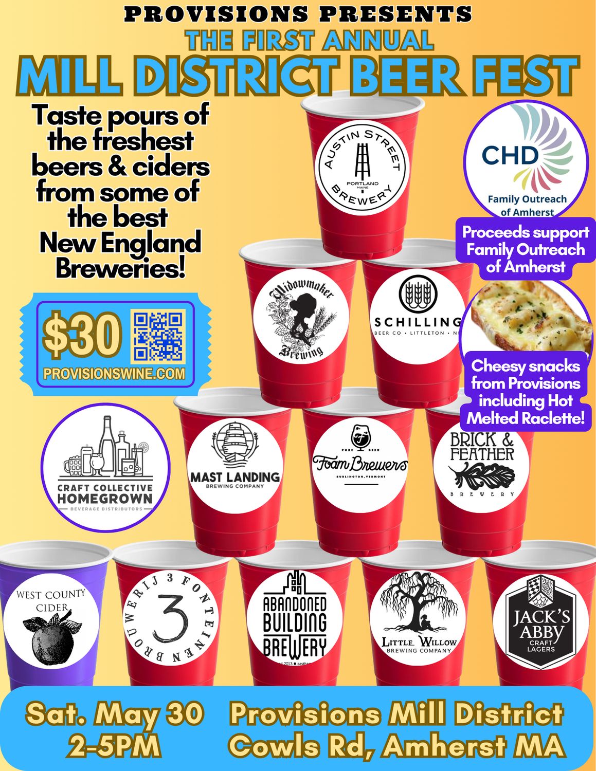 Festival Ticket: Beer Fest at Provisions Mill District - May 30th