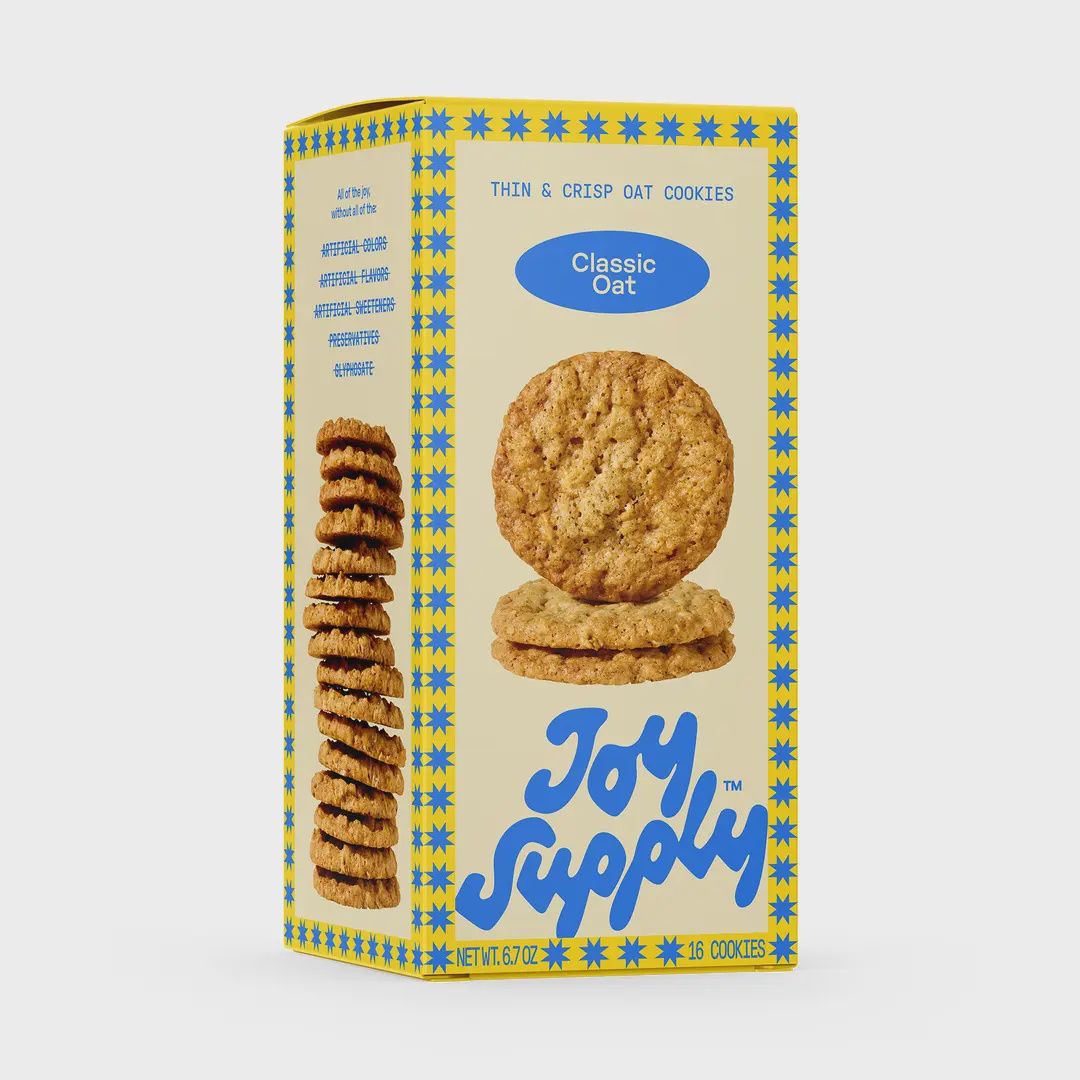 6.7oz Joy Supply "Classic Oat" Crisp Oat Cookies