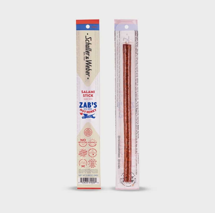 .85oz Schaller &amp; Weber "Zab's Hot Honey" Salami Stick