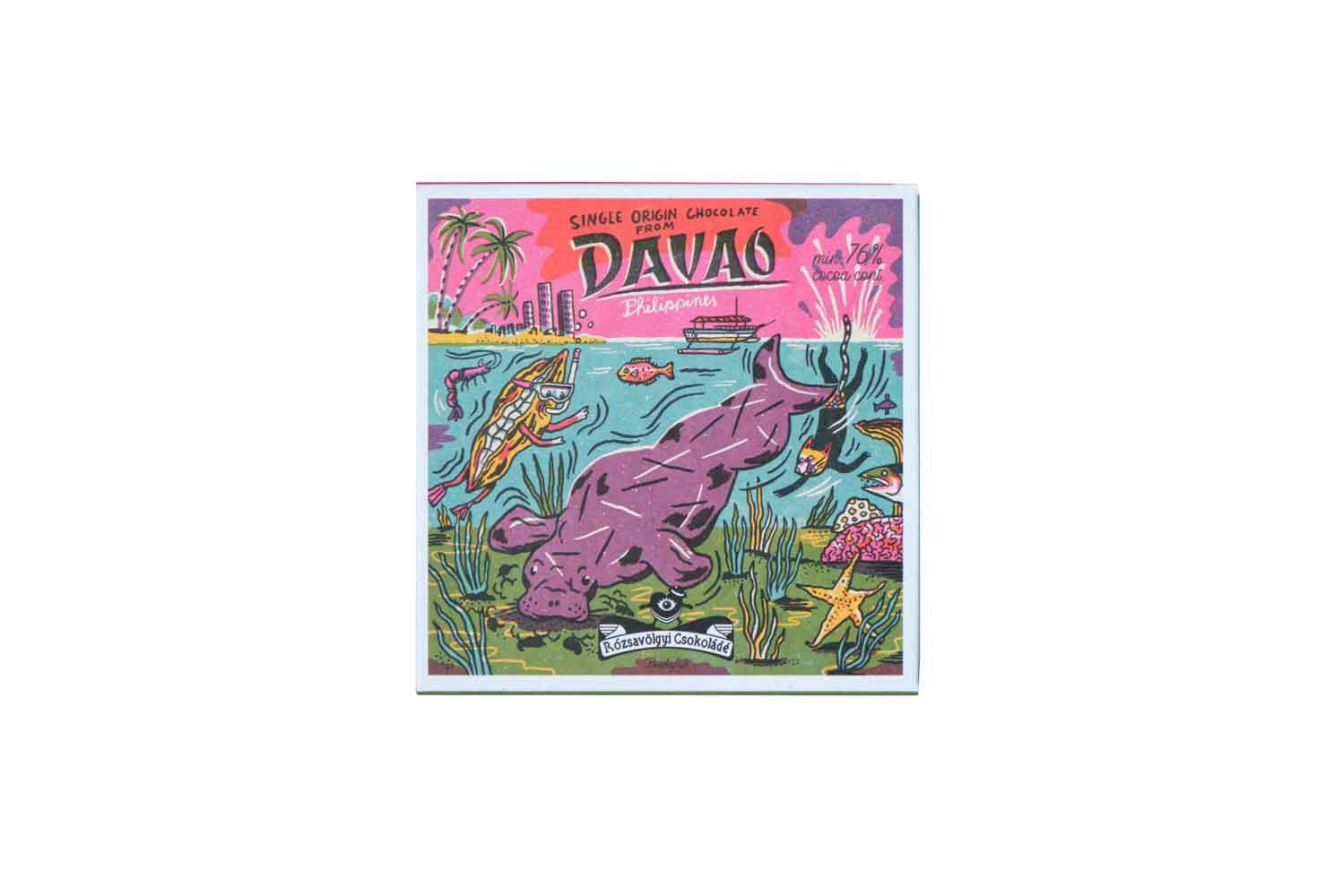 70g Rózsavölgyi Csokoládé "Davao 76%"