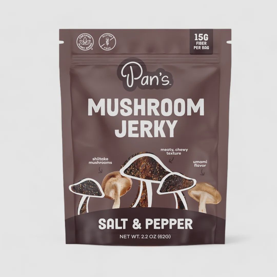 2.2oz Pan's Mushroom Jerky "Salt &amp; Pepper"