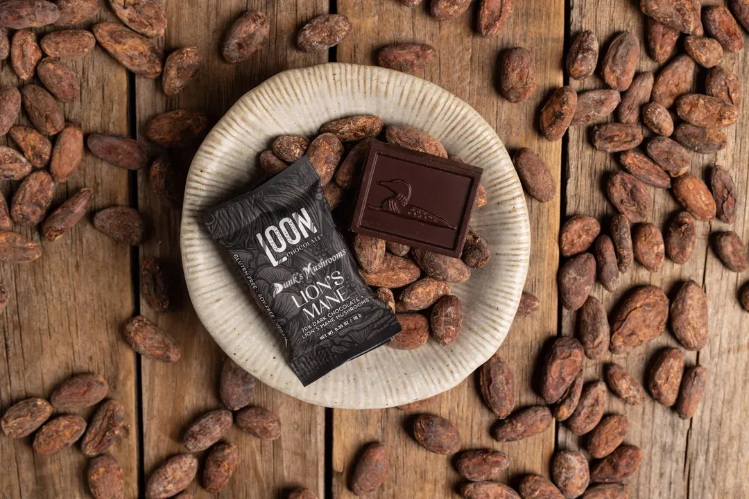 10g Loon "Lion’s Mane" Dark Chocolate Mini Bars