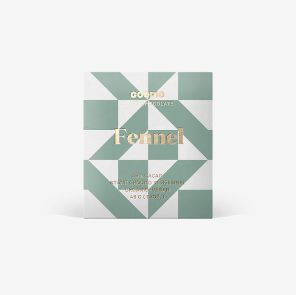 48g Goodio "Fennel 49%" Chocolate Bar