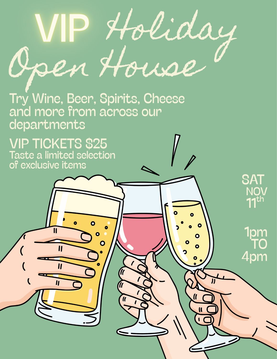 Holiday Open House VIP 1:30 - 2:15 - Amherst 11/7