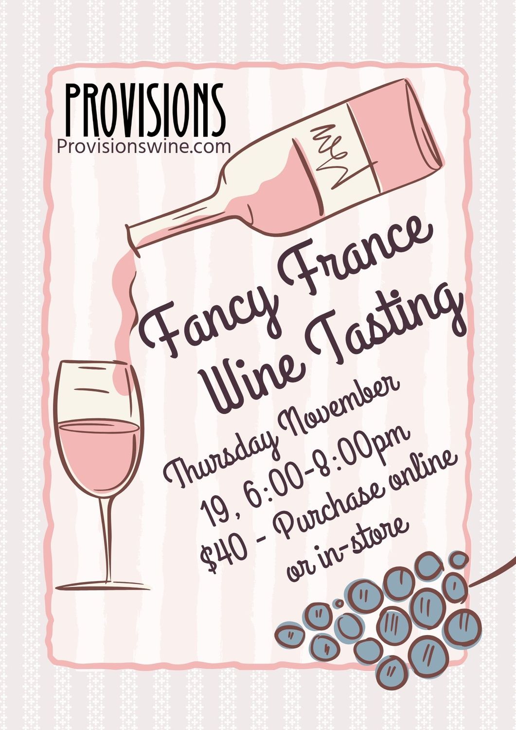 Longmeadow: Fancy France Wine Class: Nov 19