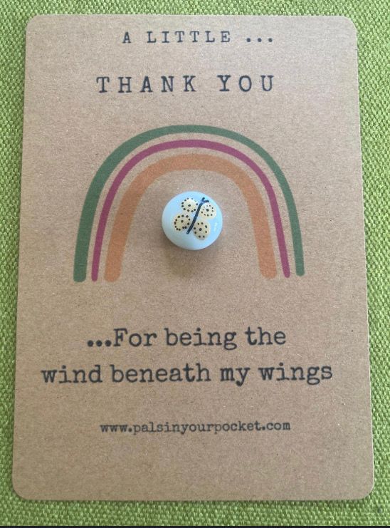 A little thank you. Gold Butterfly charm. Mothers Day. Teacher. Best friend.