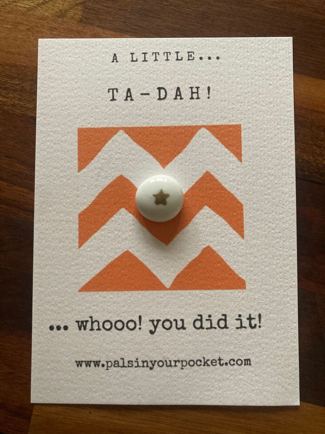 Congratulations gift pebble and card.