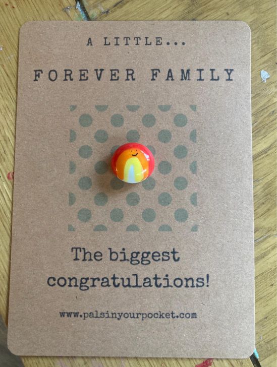 Adoption Card. Rainbow Pal.