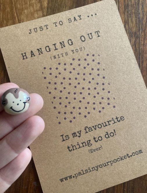 Little monkey pocket hug. Keepsake.