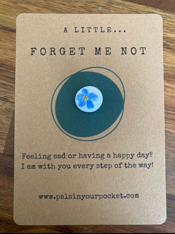 Forget Me Not. Flower Charm. Bereavement. Miss You Gift.
